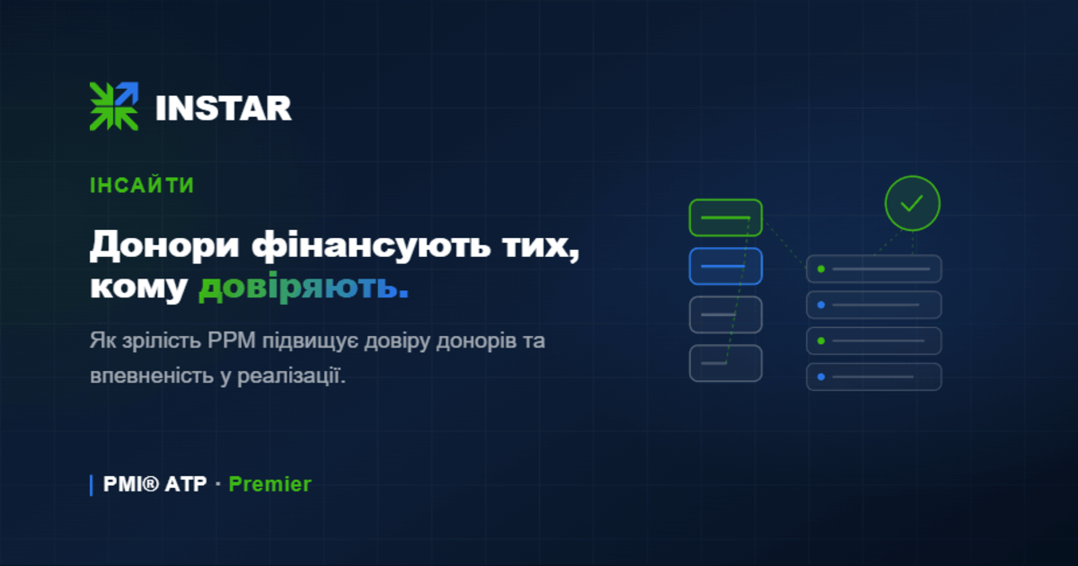 Як зрiлiсть управлiння проєктами та програмами пiдвищує шанси на отримання грантiв